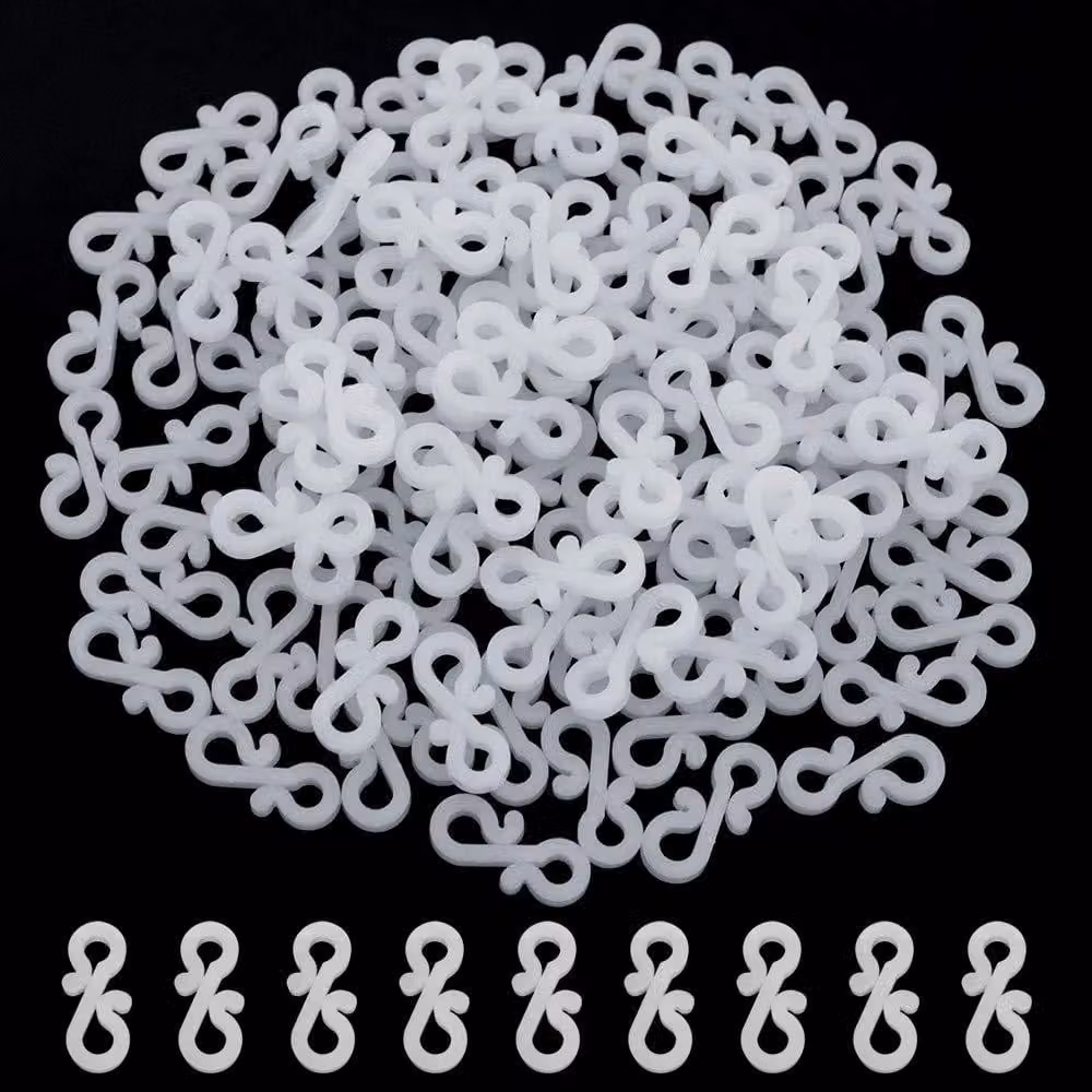 Confezione da 60 ganci per luci decorative, in plastica, resistenti agli agenti atmosferici