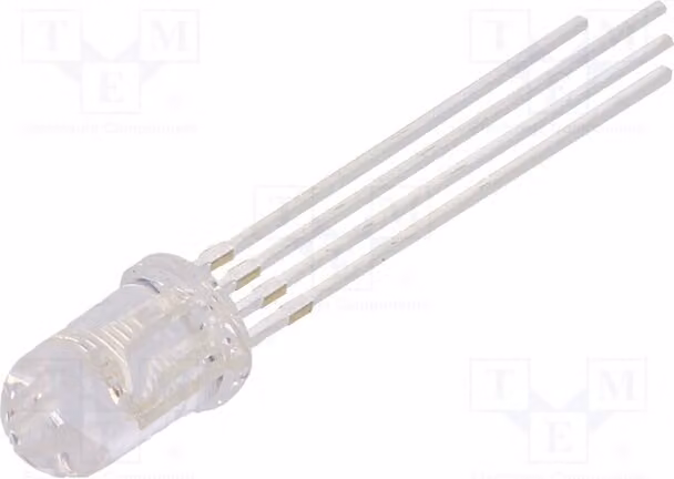1 LED, 5mm, 1600÷3200 mcd, 25°, tricolore, 2000÷4000 mcd, 20mA, LL-509C2E-006, diodo LED