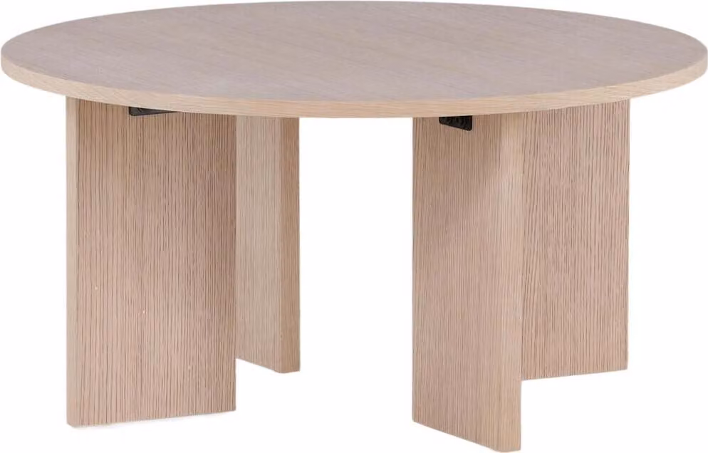 FURNLUX Tavolino Askeron Beige 80cm / Hauptfarbe: Beige / Dimensioni: 80 x 80 x 40 cm