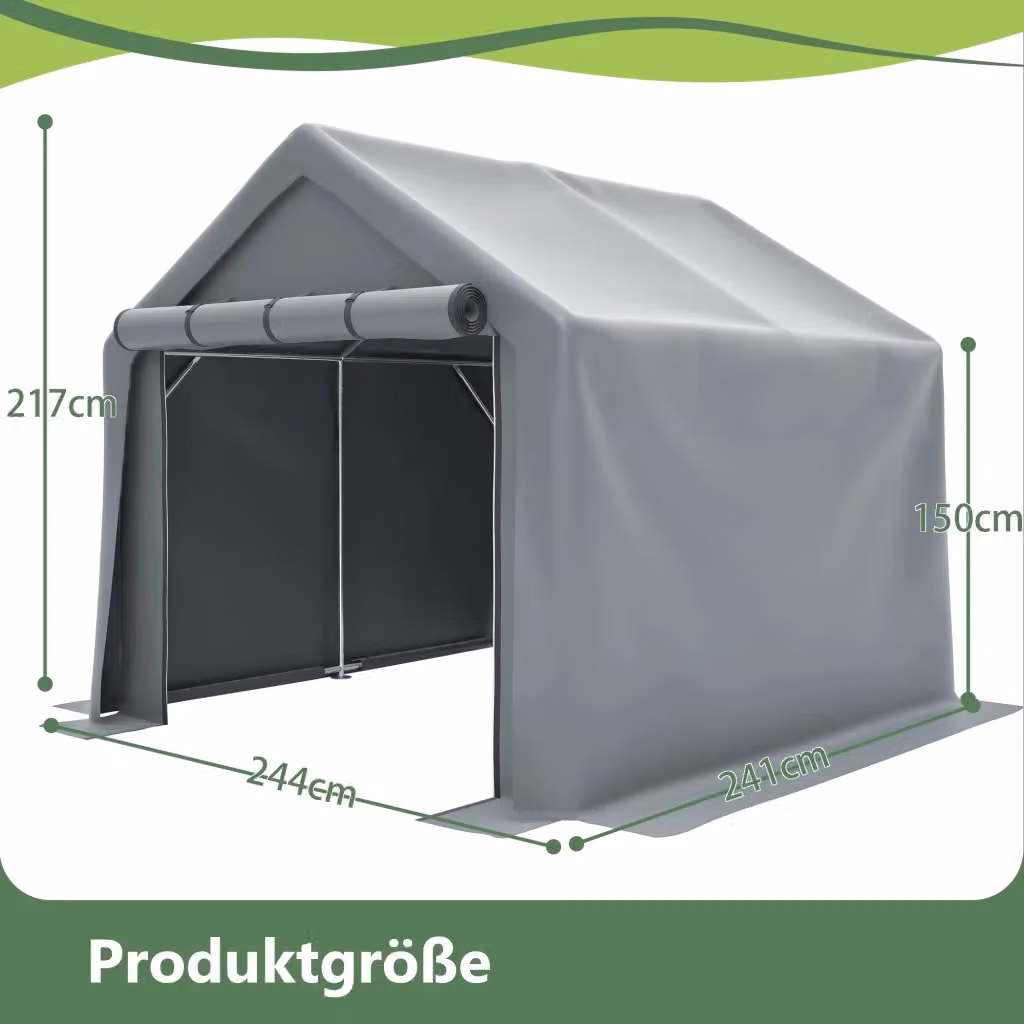 Capanno per attrezzi da giardino Minimal in acciaio galvanizzato grigio scuro L: 244 cm, P: 241 cm, H: 217 cm – 2