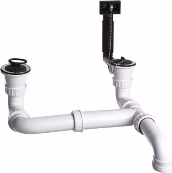 Set di scarico e troppopieno doppio BLANCO da 1 1/2" giri.