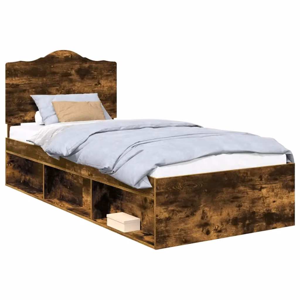 Struttura del letto in pino massello vidaXL colore marrone L 190 x L 80 cm – 2