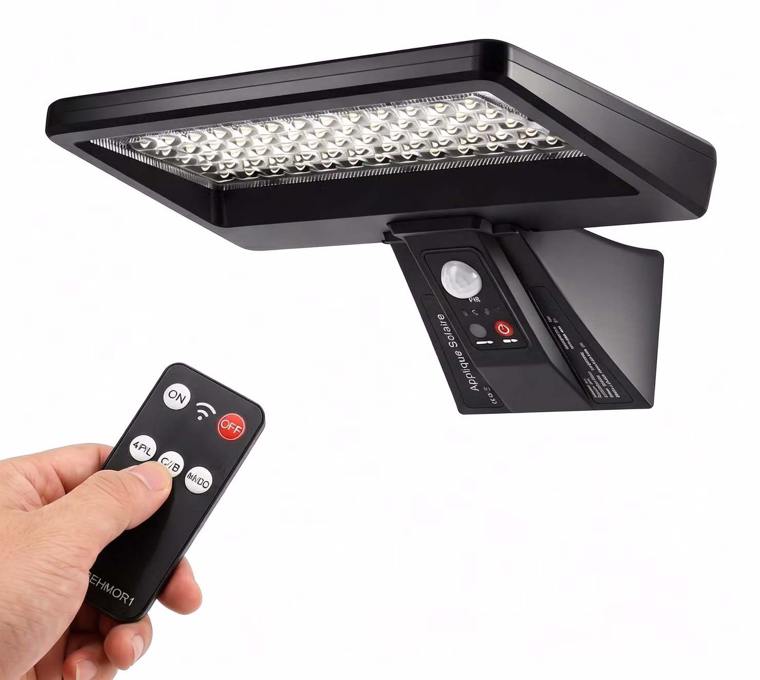 Lampada solare con sensore di movimento, LED, impermeabile, 64 LED, colore bianco