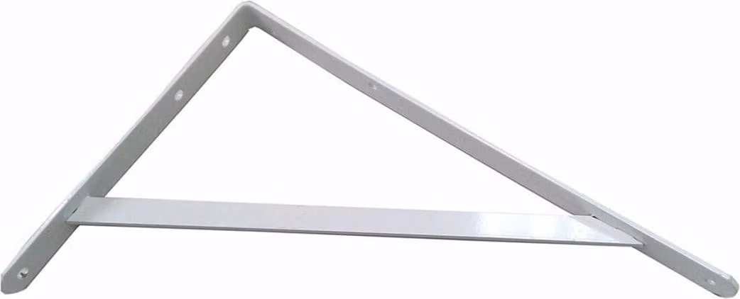 Staffa in acciaio bianco fortex 25x40cm