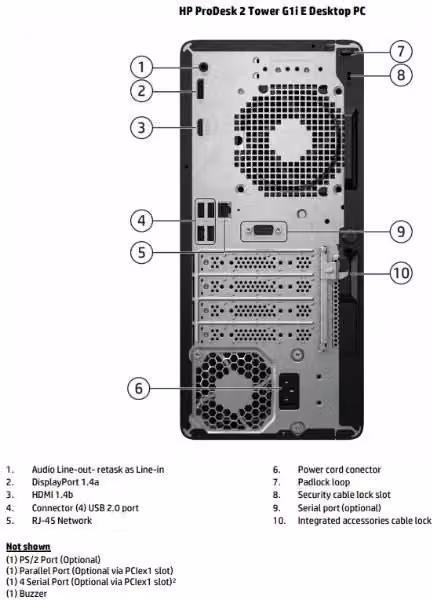Desktop PC HP ProDesk 2 Tower G1i, Intel Core i3-14100, 8 GB DDR5, 512 GB SSD, Windows 11 Pro, Nero