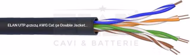 Cavo di rete dati UTP Cat5e ELAN Matassa da 305 m, Multicolore e Nero