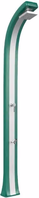 Doccia Tradizionale In Polietilene Spring Plus Con Miscelatore E Lavapiedi Colore Verde Scuro/Inox Cv-B125/6016-I