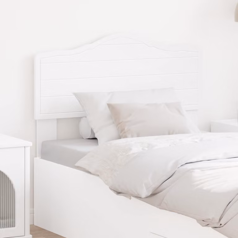 Testiera per letto vidaXL in legno ingegnerizzato bianco con design minimalista