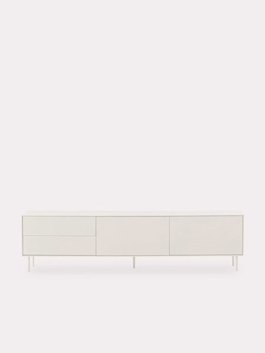 Mobile TV Qbic Kenay Home bianco in legno e metallo L: 180 cm – 2