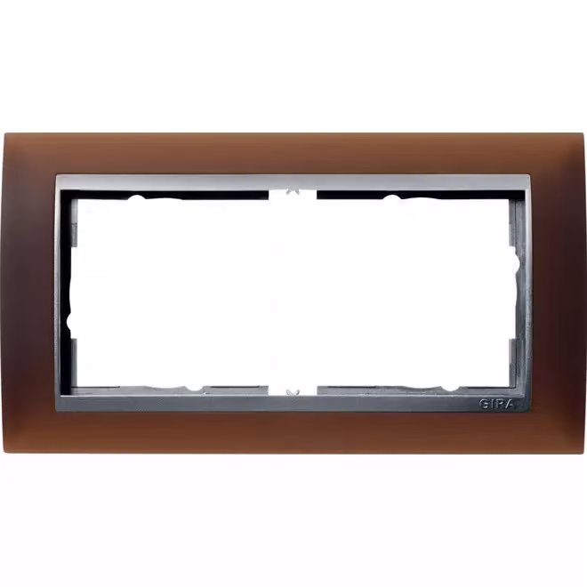 Gira 100259 Cornice di copertura a 2 fori senza MS per colore alluminio Gira Event Opaco Marrone Scuro