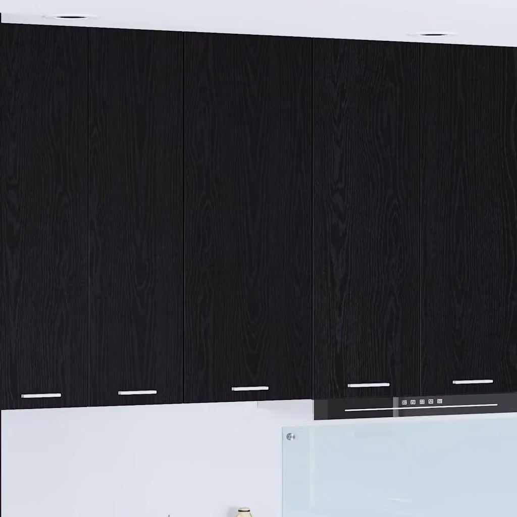 vidaXL Armadio pensile da cucina moderno in MDF nero con ante a battente L 40 cm, P 31 cm, H 100 cm