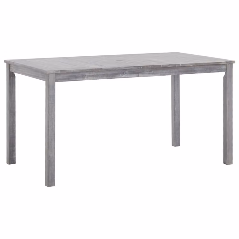 Set da Pranzo da Giardino 5 pz Grigio Legno Massello di Acacia