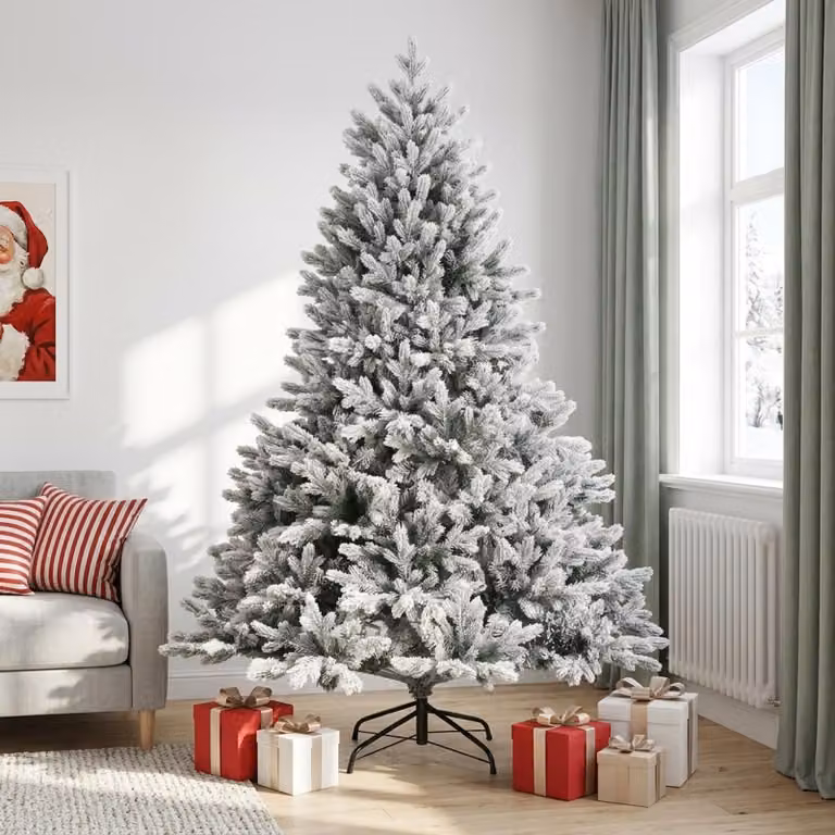 vidaXL Albero di Natale Artificiale con Rami Pieghevoli 210 cm