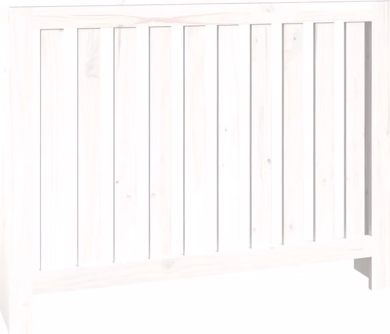 Copertura Termosifone Bianca 108,5x19x84 cm Legno Massello Pino