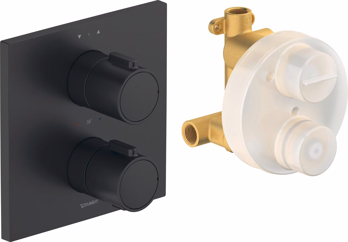 Robinetterie thermostatique Duravit Thermostat encastré Set, 2 consommateurs, TH4200007046, TH4200007046