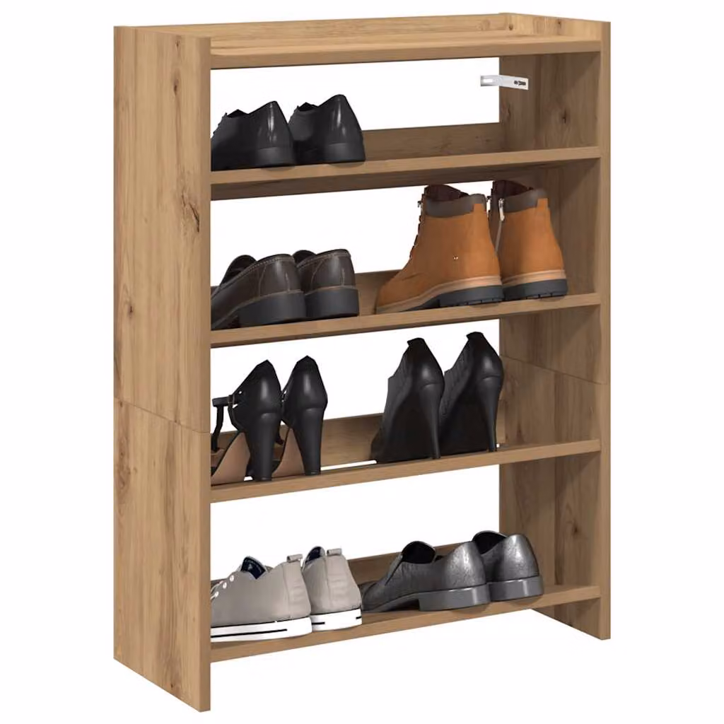 Scarpiera moderna da parete vidaXL in legno e MDF marrone L: 60 cm, P: 25 cm, H: 81 cm
