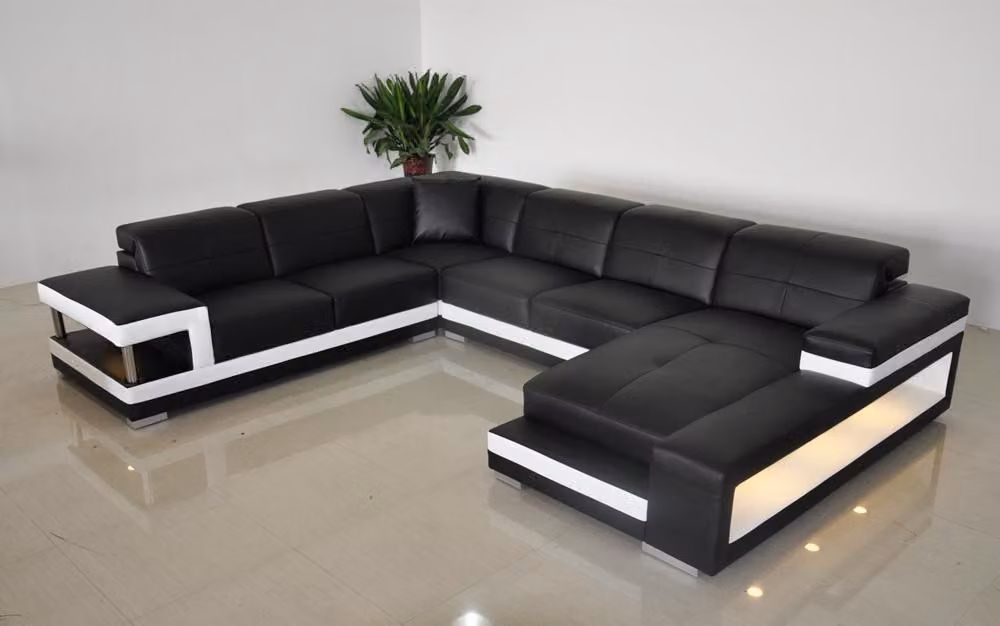Wohnlandschaft Designer Couch Sofas U-Form Ecksofa Polster Couch Textil Eck