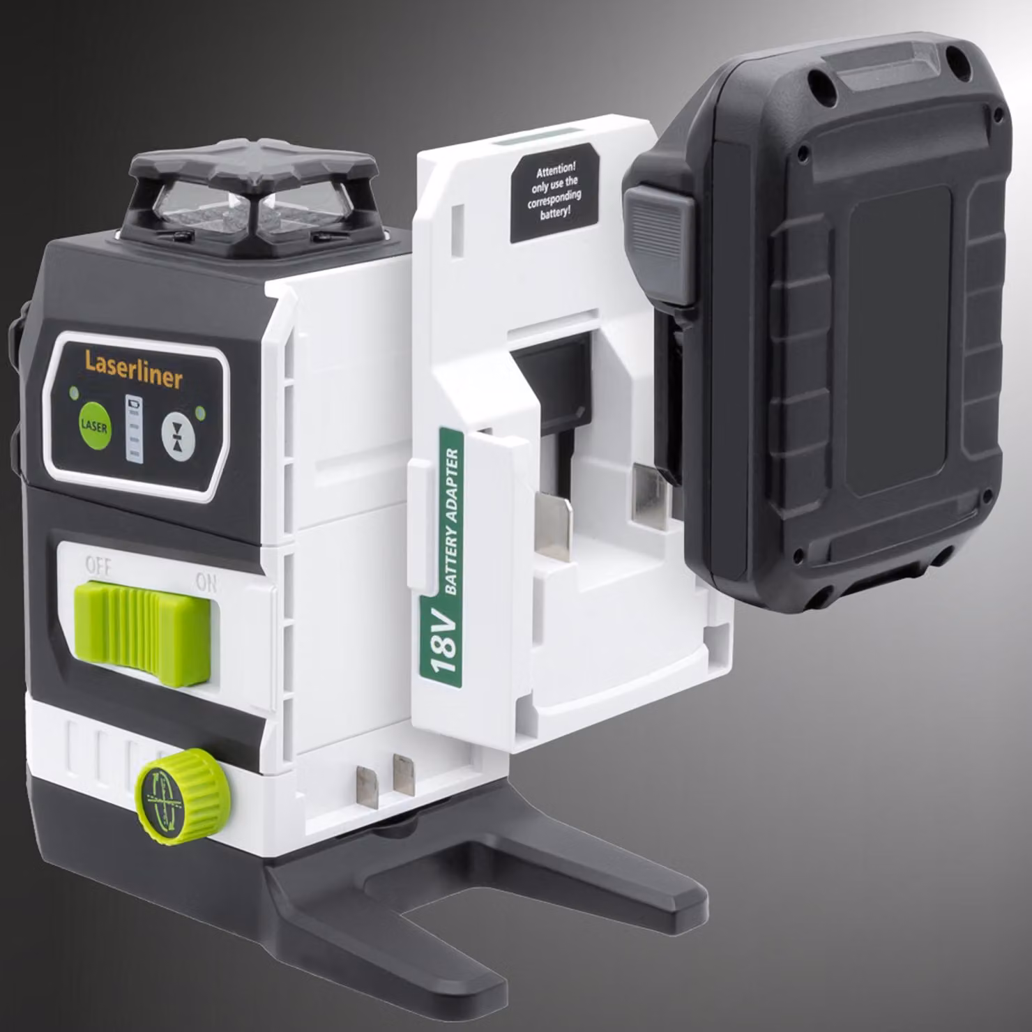 Laserliner Kreuzlinien-Laser Multi-18V-Serie + PowerAdapter Bosch Power for All