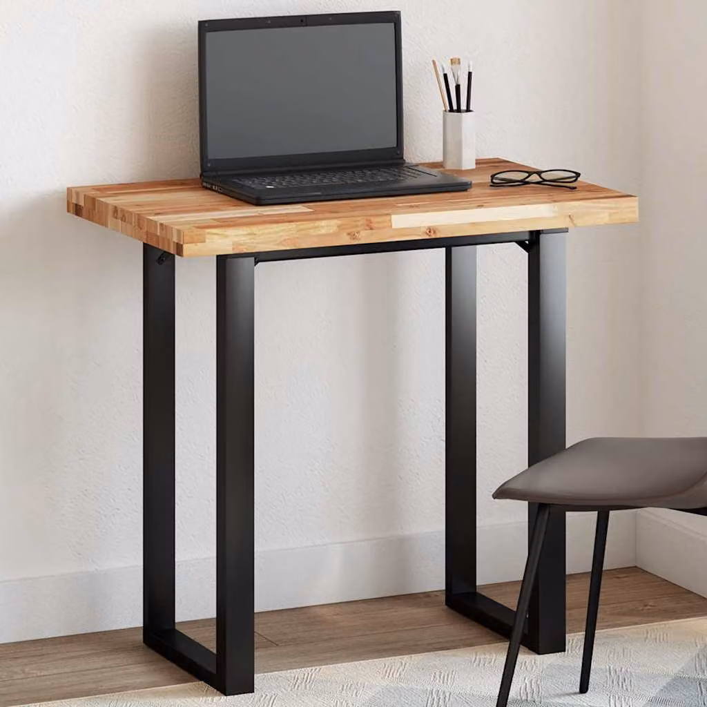 Piano Tavolo Rettangolare in Legno di Acacia Oliato Marrone vidaXL L: 100 cm, P: 50 cm, H: 4 cm