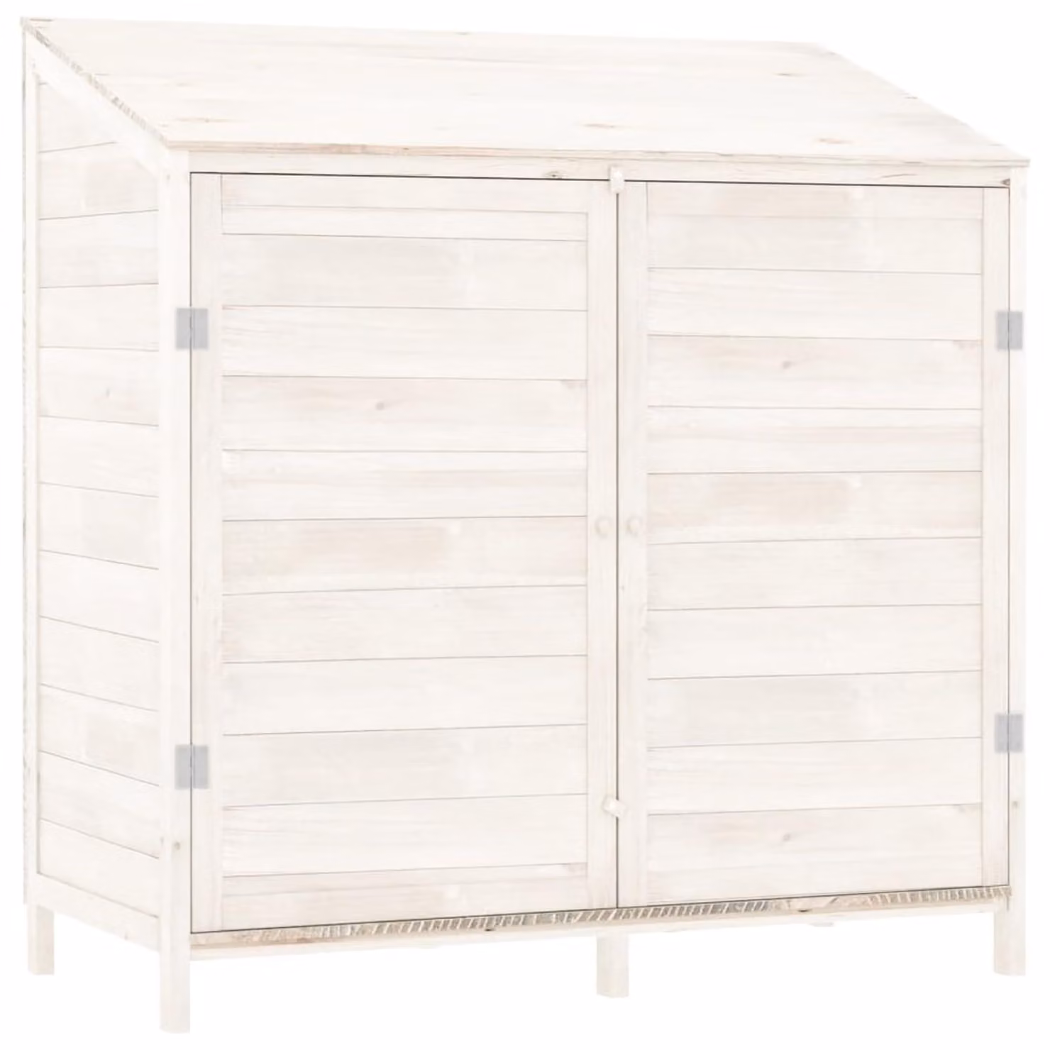 Capanno da giardino per ripostiglio - Legno massello, bianco - 102x52x112 cm