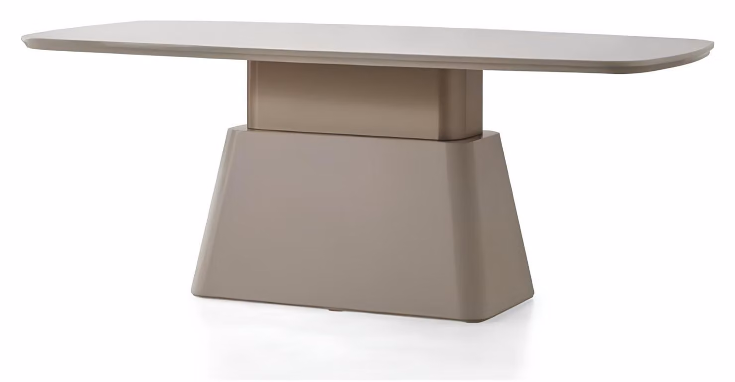 Tavolino, colore beige, stile moderno, piano in legno, struttura in legno, rettangolare, nuovo