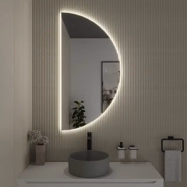 Specchio con LED retroilluminato e touch screen Parama, forma rettangolare, L: 60 cm, H: 120 cm
