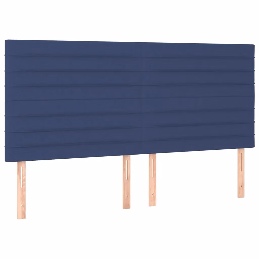Testiera per letto imbottita vidaXL in tessuto blu, L: 200 cm, P: 5 cm, H: 118-128 cm – 2