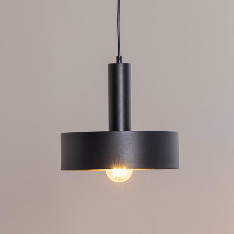 Lampada a sospensione Vitrum round SIGMA, dimmerabile, Nero, Soggiorno / Sala da pranzo, Metallo, Moderno, Lampada a sospensione