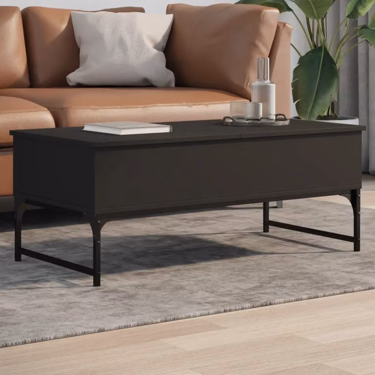 Maison Exclusive - Tavolino nero 100x50x40 cm Materiale ligneo e metallo