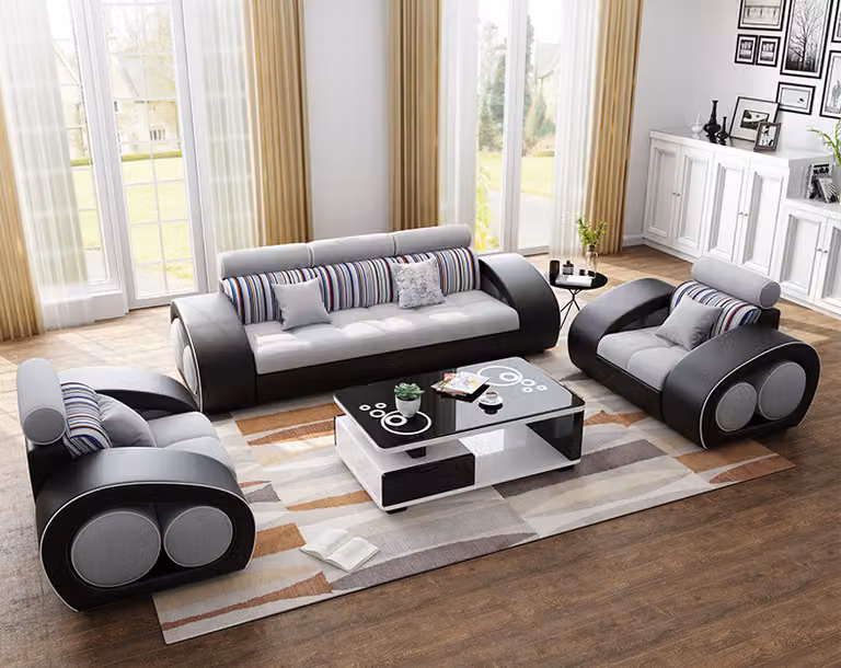 Ledersofa Couch Sofagarnitur Leder 311 Sitzer Garnitur Design Modern Sofa USB