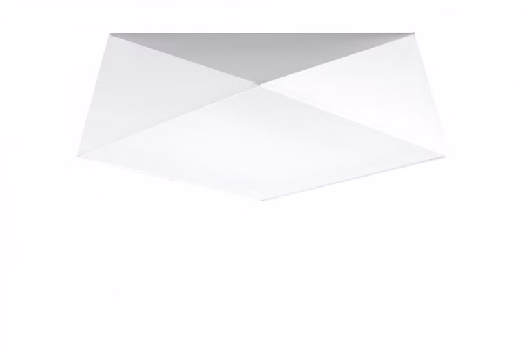 Plafoniera, bianco, PVC, acciaio
