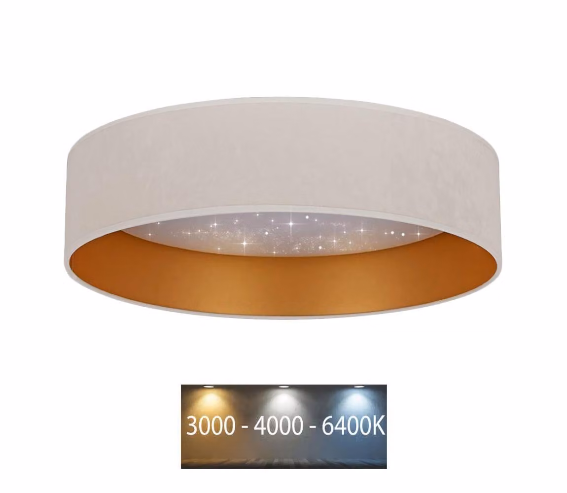 Brilagi - Plafoniera LED VELVET STAR LED/24W/230V d. 40 cm 3000K/4000K/6400K crema/oro