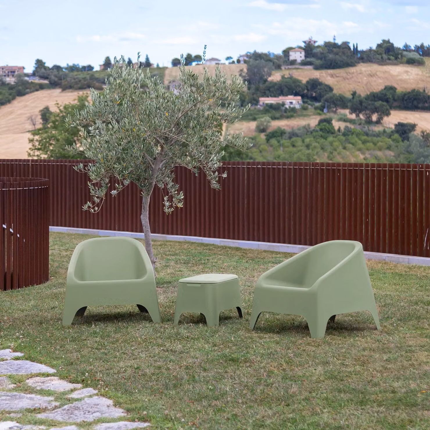 Poltrona Matera TOOMAX Verde Salvia H 67 x L 75,5 x P 78,5 cm – 2