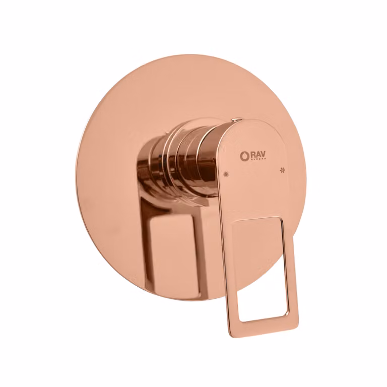 Slezák-RAV Miscelatore da incasso per doccia NIL - rosa dorato - lucido, Colore: ROSA DORATO - lucido , Finitura superficiale: PVD