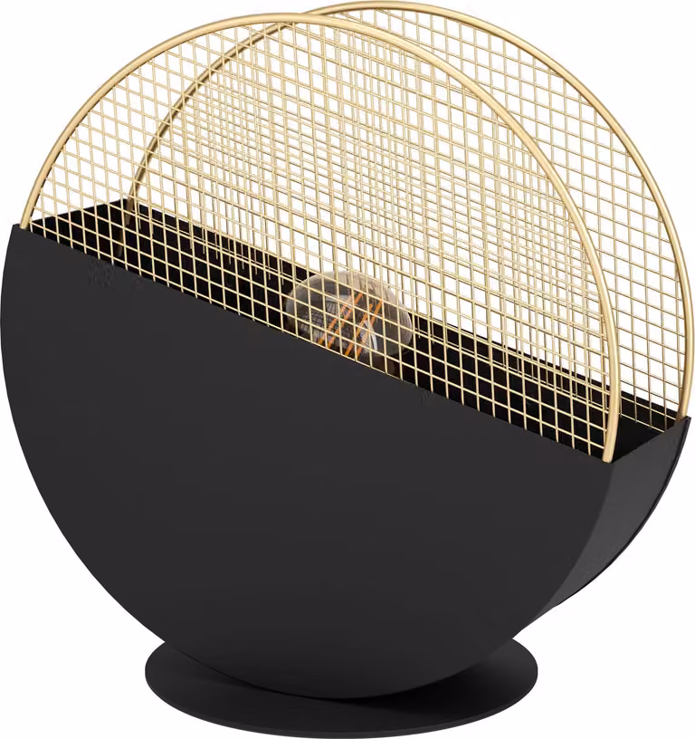 Eglo 43813 MUMBLES E27 lampada da tavolo 280x90mm nero oro
