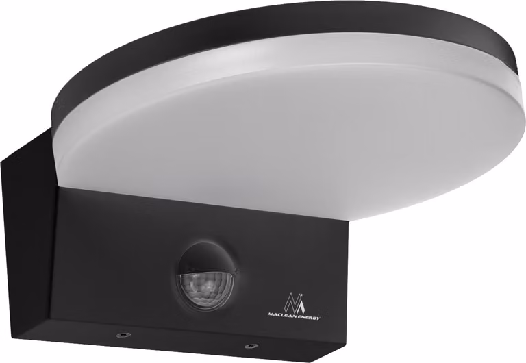 Rilevatore di movimento Maclean Lampada LED, rilevatore di movimento PIR, nero, 15W, IP65, 1560lm, bianco neutro (4000K) MCE344 B