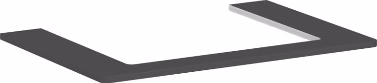 hansgrohe Xelu Q Console avec découpe au centre, 600x480, pour vasque à poser, polie, 54109910, 54109910