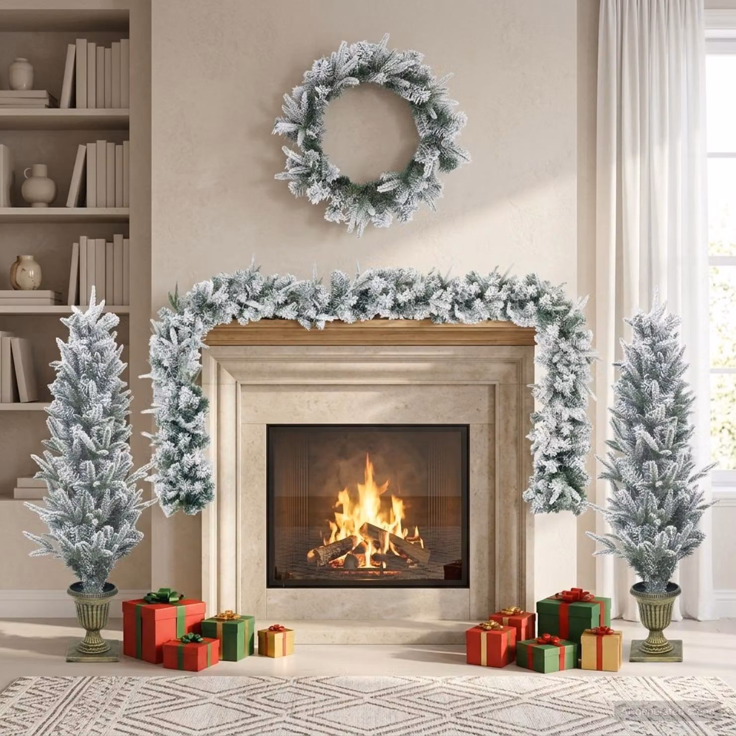 vidaXL Albero di Natale Mini 120 cm PVC e PE Verde e Bianco
