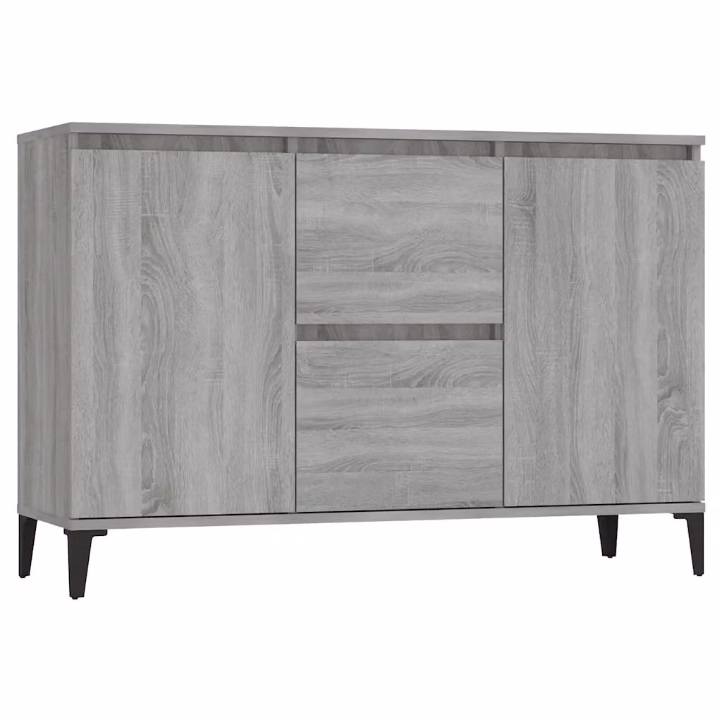 Credenza Buffet Design Mania Grigio per Cucina o Soggiorno in Legno e Metallo L: 102 cm, P: 35 cm, H: 70 cm – 2