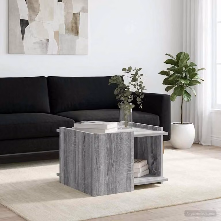 Maison Exclusive - Tavolino Sonoma grigio, 50,5 x 50 x 33 cm, realizzato in legno composito
