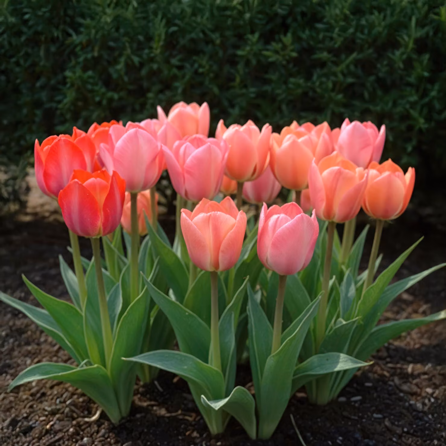 Bulbi da fiore Exotenherz - Tulipani colorati miscela rosa e rossa (40 pezzi) diametro 10-12cm