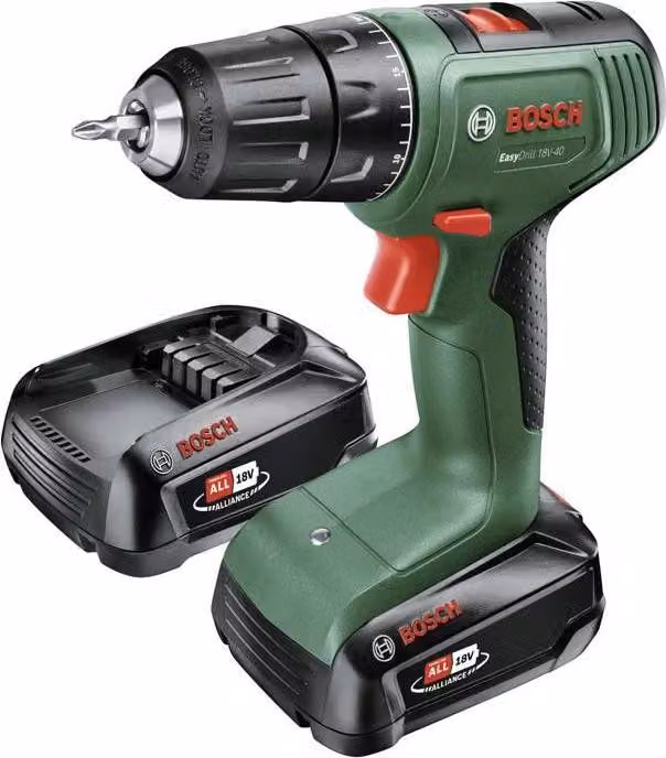 Trapano avvitatore a batteria EasyDrill 18V-40, 2 batterie da 2,0 Ah, incl. caricabatteria AL18V-20, in valigetta di trasporto