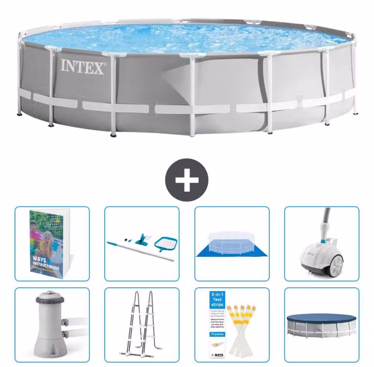 Struttura per piscina a forma di prisma - 427x107 cm - composta da 7 elementi - modello S605