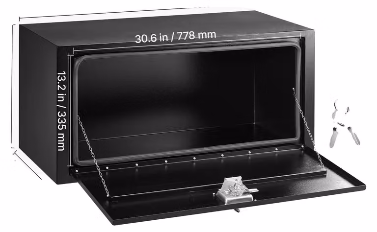 Cassetta portaoggetti per il sottoscocca, design impermeabile, caratteristiche di sicurezza migliorate, 36x18x18 pollici