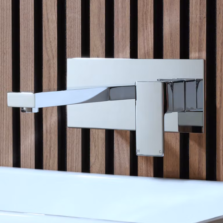 Rubinetto da Parete Cromato per Lavabo - Kubix