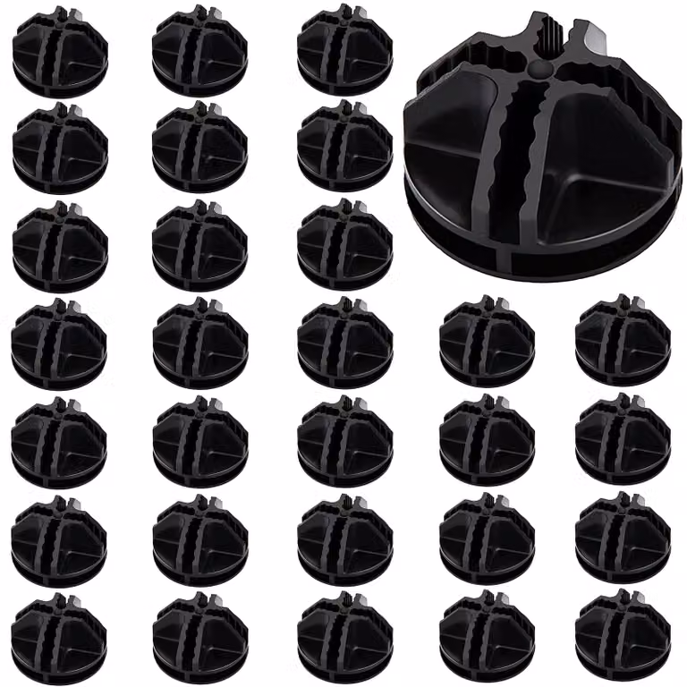 30 connettori angolari in plastica per scaffalature fai-da-te - Neri