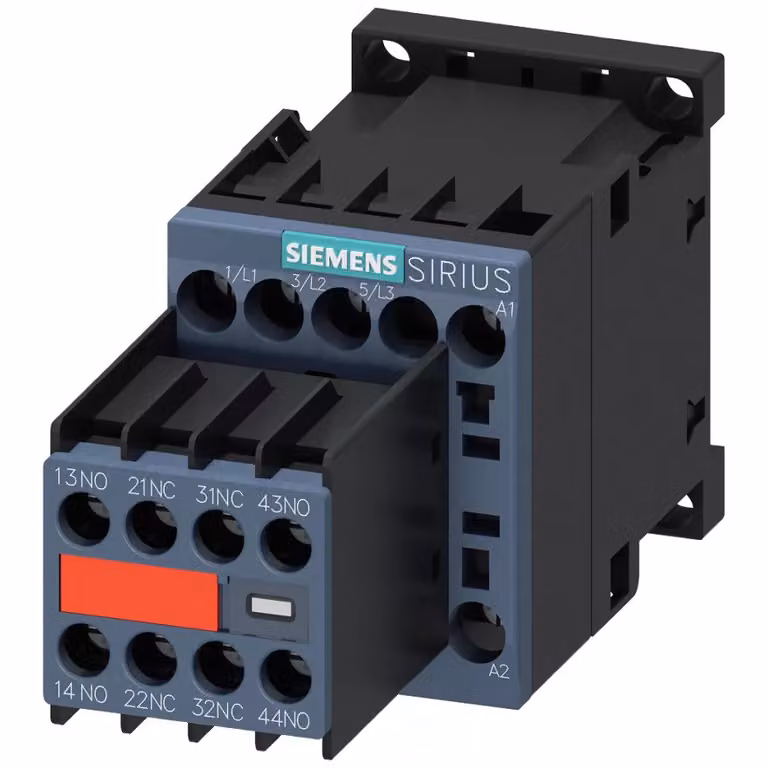 Contattore Siemens, AC-3e, 12 A/5,5 kW/400V, 3 poli, AC 230V, 50/60Hz, 2S+2Ö, flangia a vite,... 3RT20171AP043MA0
