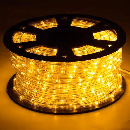 Catena luminosa a LED da 20 metri, adatta per uso interno ed esterno - 480 LED - Impermeabile - Gialla - Lunghezza 20 metri - Striscia LED per illuminazione fissa e decorazioni natalizie