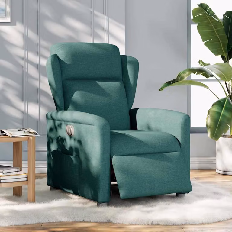 Poltrona Elettrica Reclinabile Verde Scuro in Tessuto