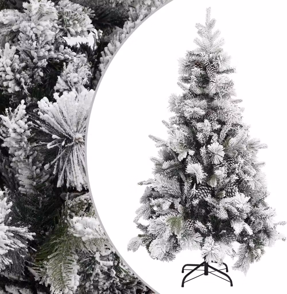 Maison Exclusive - Albero di Natale con decorazioni a forma di pigna, altezza 195 cm, realizzato in PVC e PE